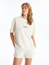 LC Waikiki Crew Neck Printed Short Sleeve Oversized T-Shirt